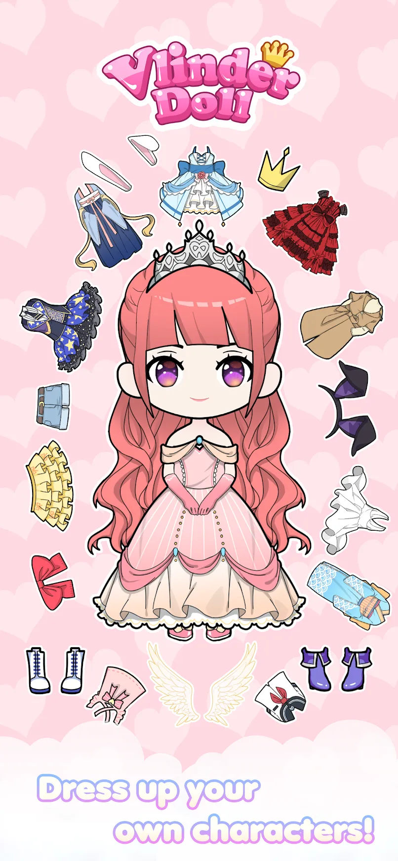 Vlinder Doll: Dress up games [мод: бесплатные покупки] Screenshot 1