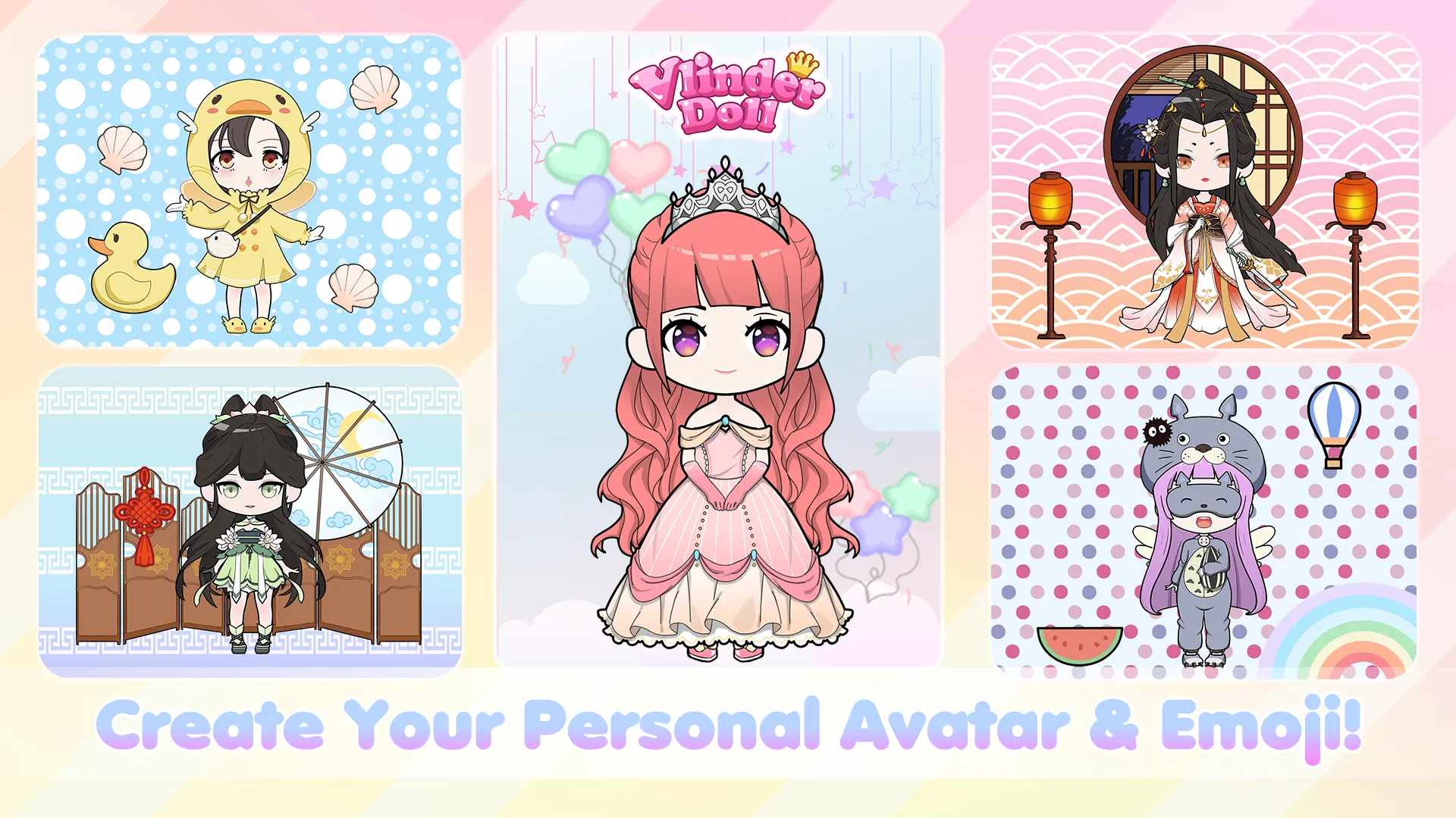 Vlinder Doll: Dress up games [мод: бесплатные покупки] Screenshot 2