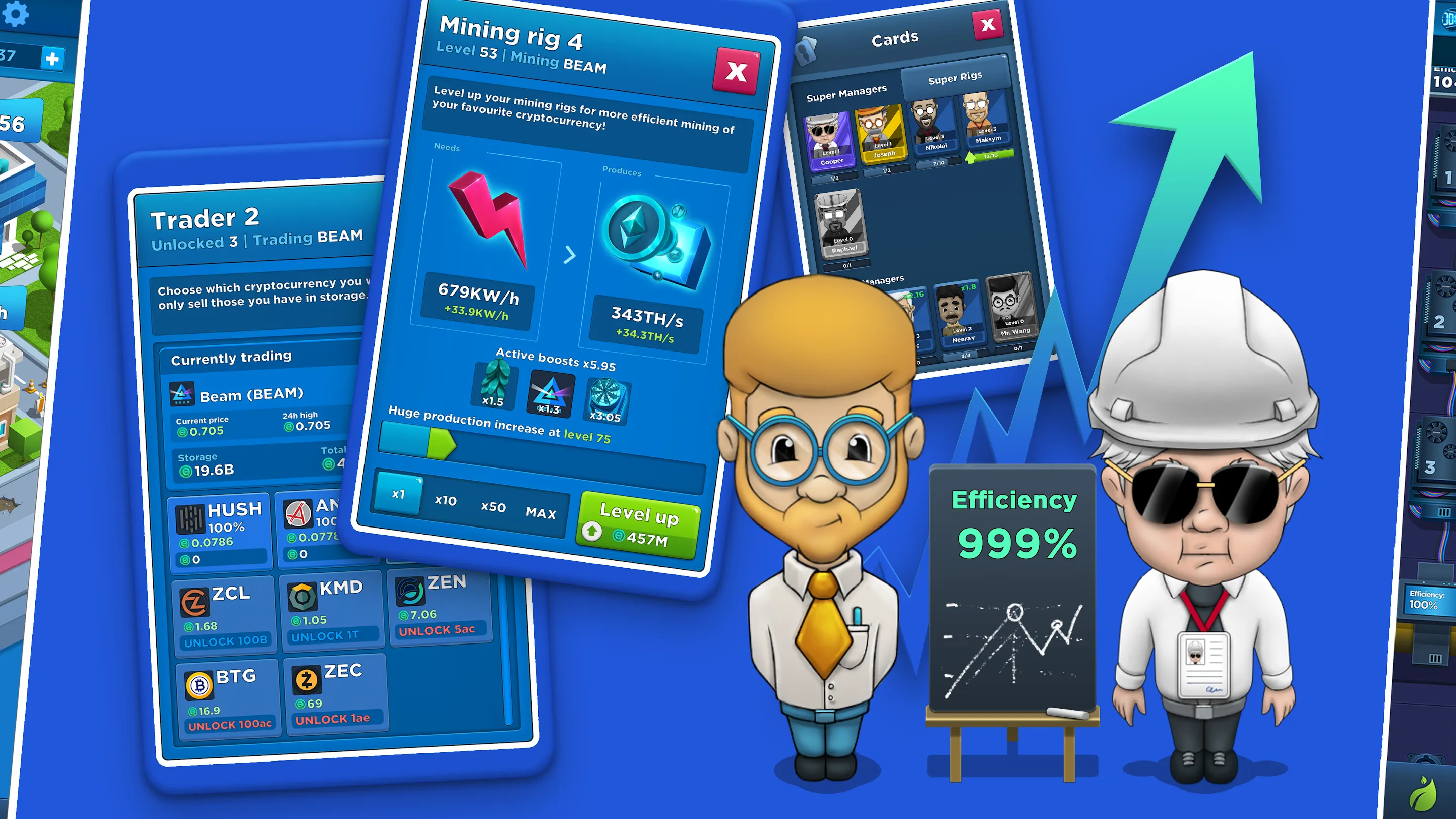 Crypto Idle Miner: Bitcoin Inc [мод: меню] Screenshot 2