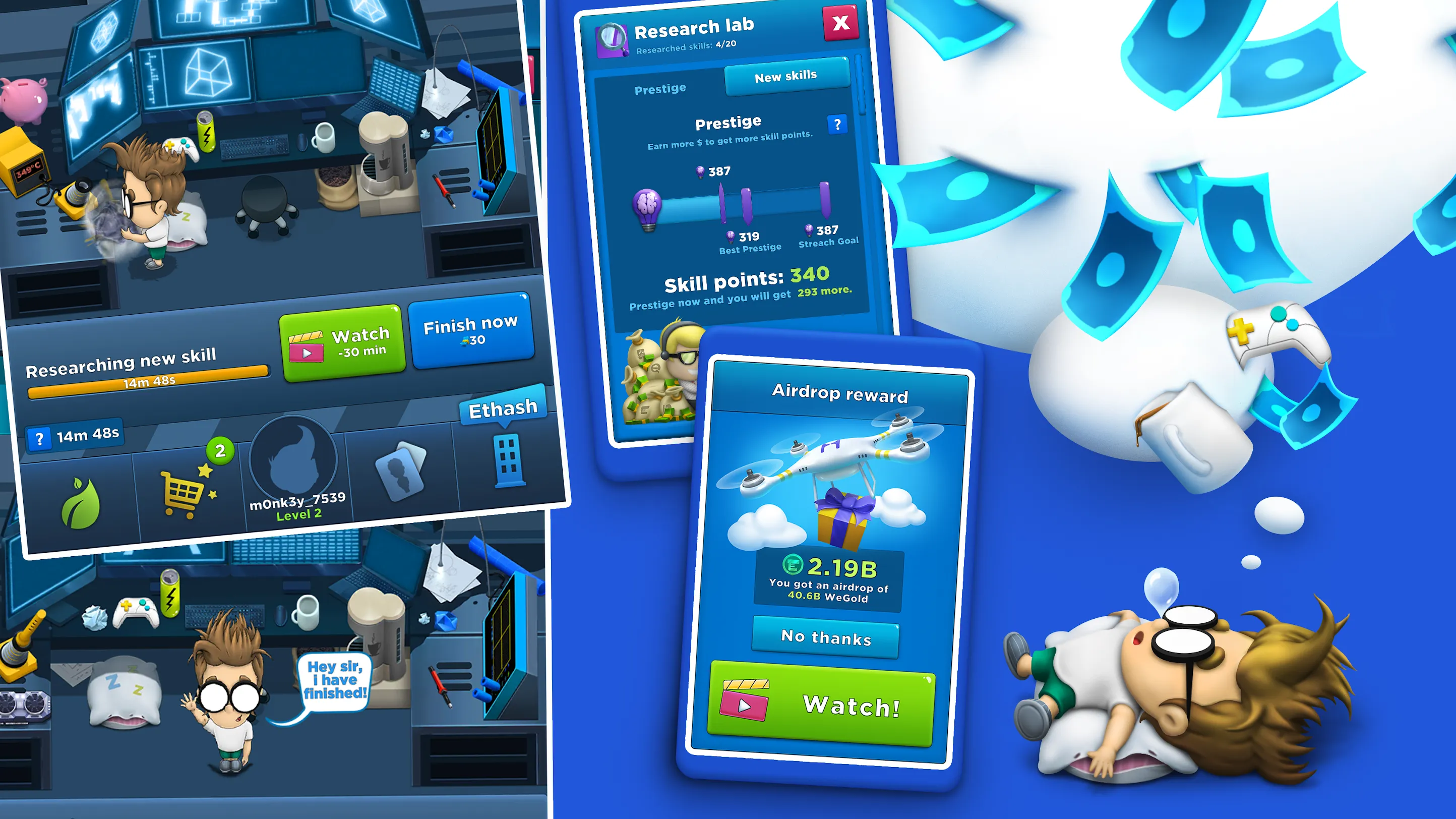 Crypto Idle Miner: Bitcoin Inc [мод: меню] Screenshot 4