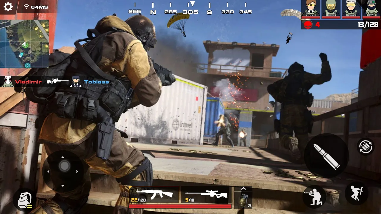 Modern Strike: Multiplayer FPS v1.0.11.70 APK Мод (Меню, Режим бога, Много денег) Screenshot 4
