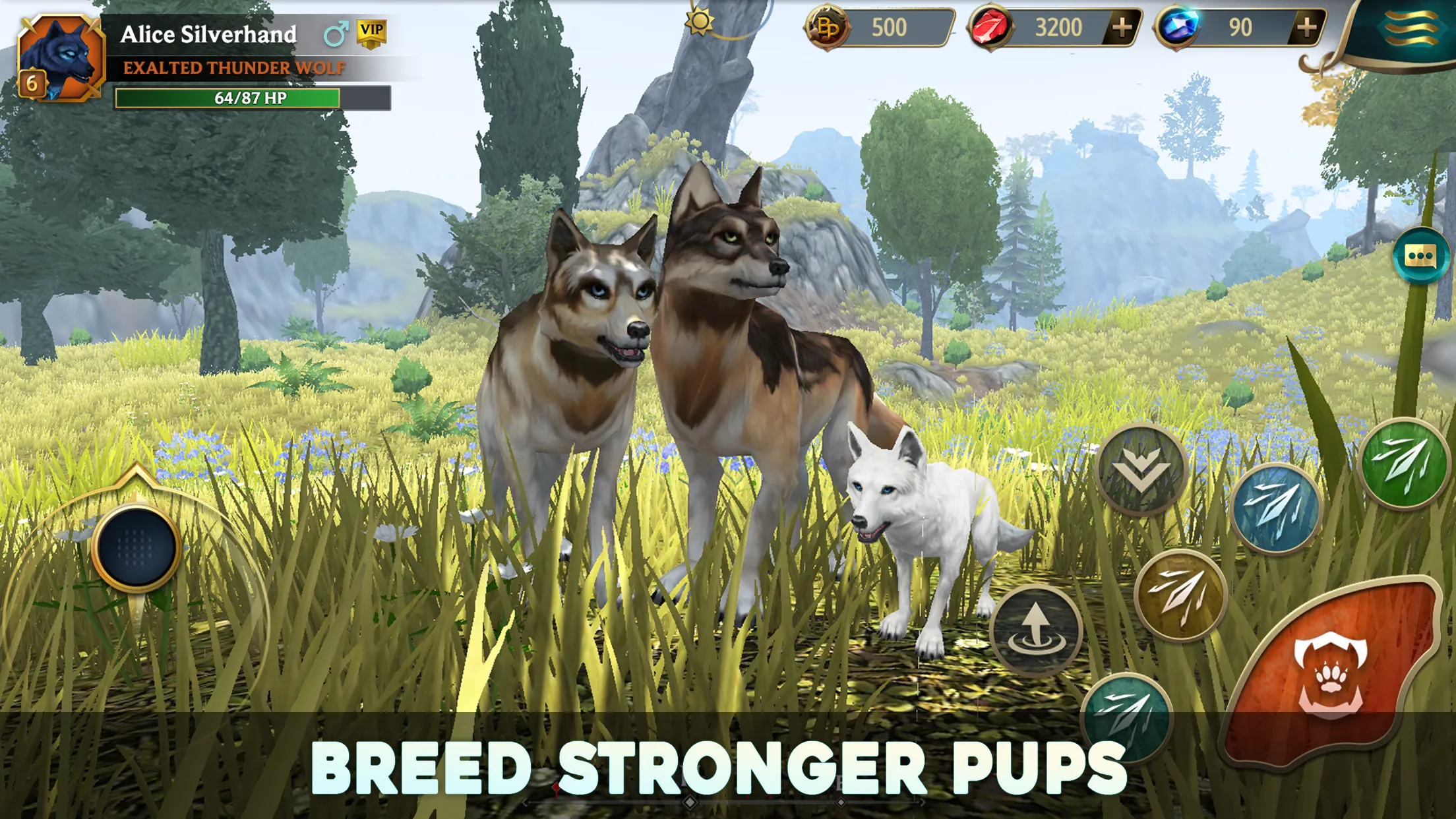Wolf Tales - Wild Animal Sim v300418 APK Мод (Меню, Скиллы без кулдауна) Screenshot 1