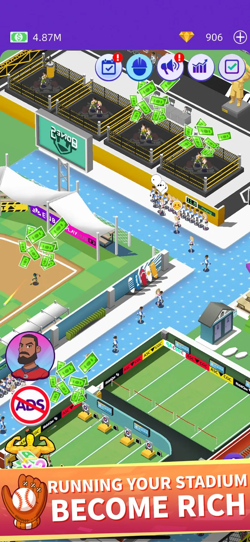 Idle GYM Sports [мод: много денег] Screenshot 2