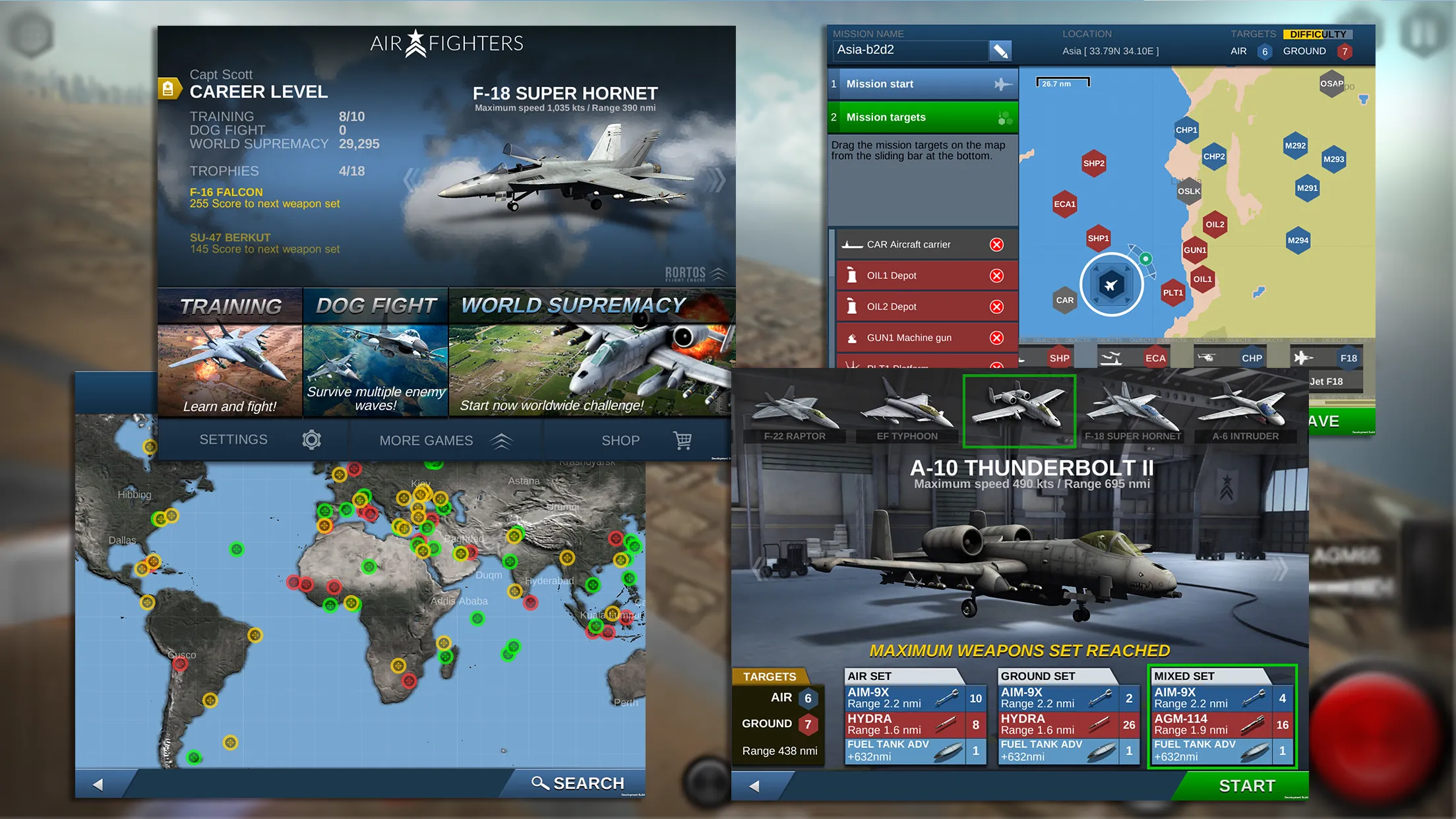 AirFighters v4.3.2 APK Мод (Меню, Разблокированы все самолёты) Screenshot 3