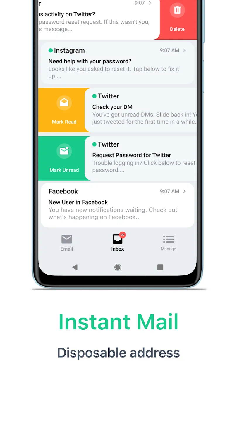Temp Mail v4.09 b289 APK Мод (Всё открыто, Premium) Screenshot 2