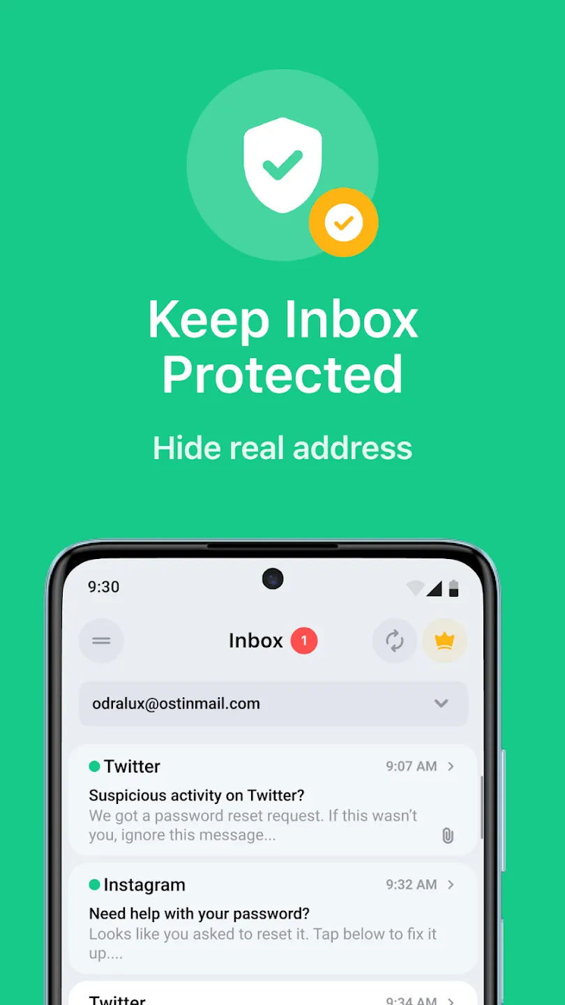 Temp Mail v4.09 b289 APK Мод (Всё открыто, Premium) Screenshot 3