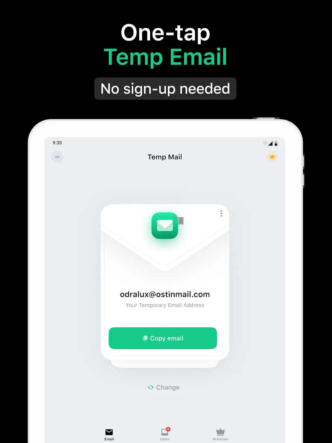 Temp Mail v4.09 b289 APK Мод (Всё открыто, Premium) Screenshot 5