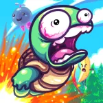 Скачать Super Toss The Turtle Мод (Много денег) на Андроид