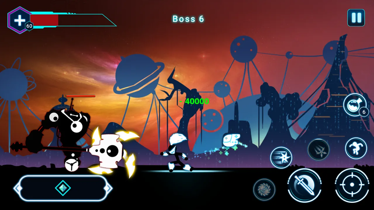 Stickman Ghost 2: Galaxy Wars [мод: много денег] Screenshot 4