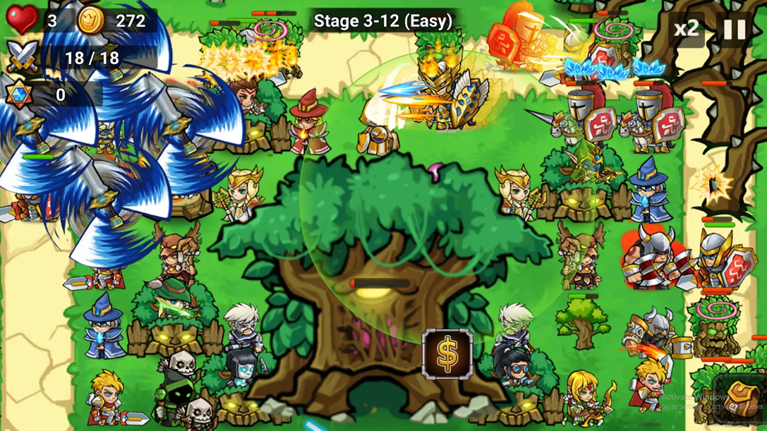 Defense Heroes: Defender War Tower Defense [мод: бесплатные покупки] Screenshot 5