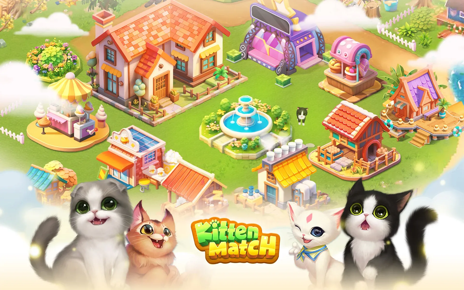 Kitten Match v6.1.0 APK Мод (Меню, Много денег) Screenshot 1