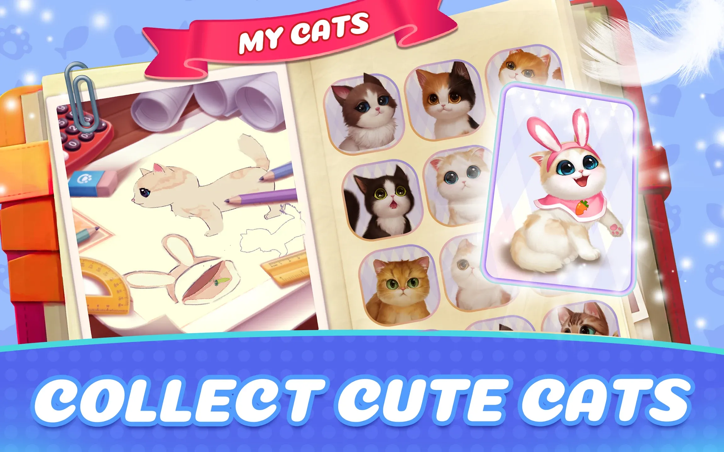 Kitten Match v6.1.0 APK Мод (Меню, Много денег) Screenshot 2
