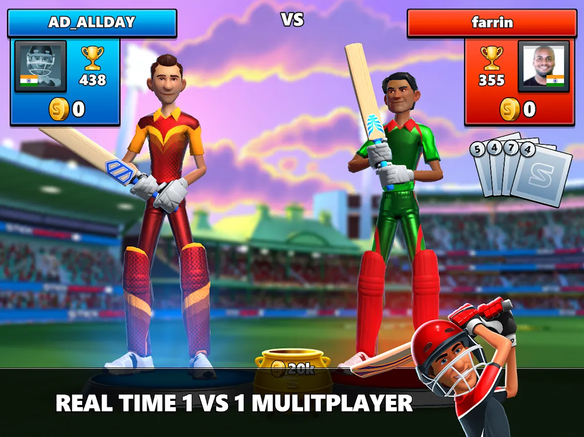 Stick Cricket Live [мод: много денег] Screenshot 3
