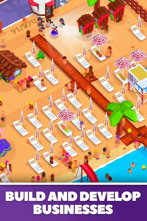 Beach Club Tycoon : Idle Game [мод: меню] Screenshot 1