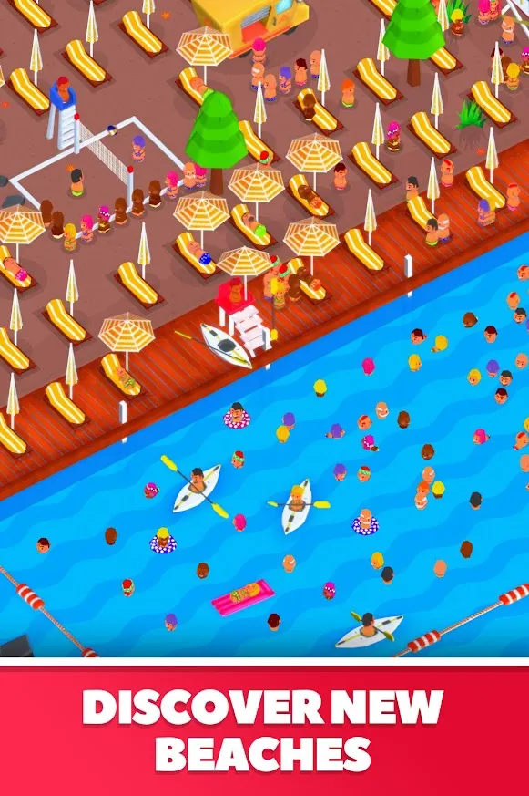 Beach Club Tycoon : Idle Game [мод: меню] Screenshot 4
