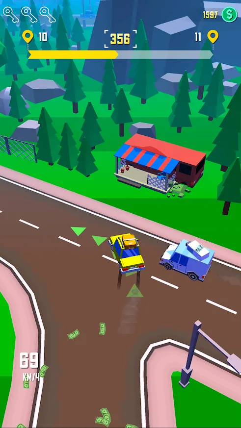 Taxi Run - безумное такси [мод: бесплатные подсказки] Screenshot 1