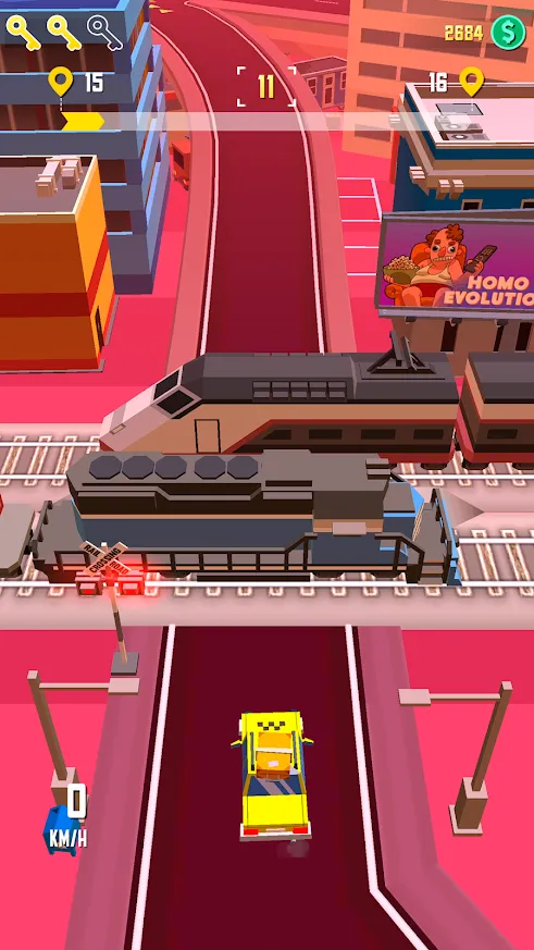 Taxi Run - безумное такси [мод: бесплатные подсказки] Screenshot 3