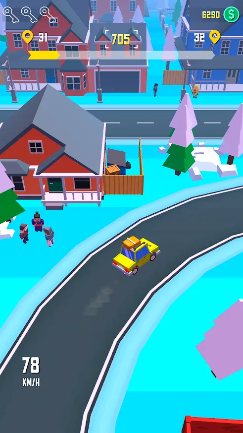 Taxi Run - безумное такси [мод: бесплатные подсказки] Screenshot 4
