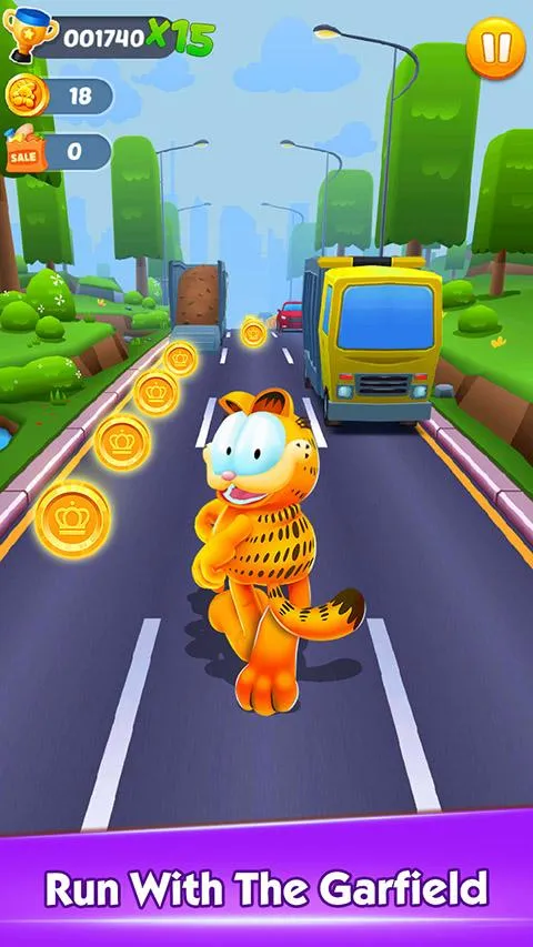 Garfield Rush [мод: много денег] Screenshot 1