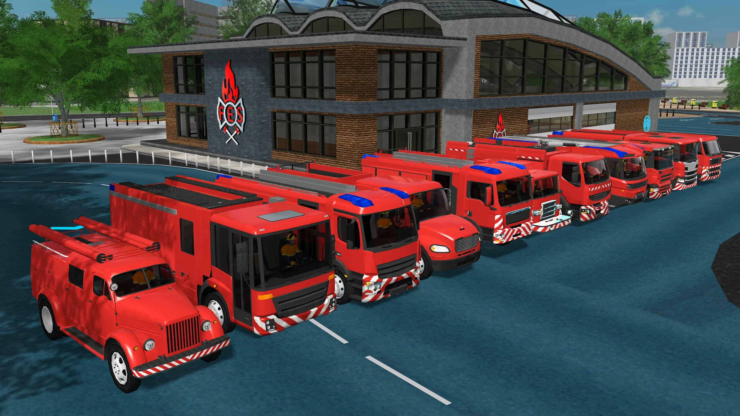 Fire Engine Simulator v2.1 APK Мод (Много денег) Screenshot 1