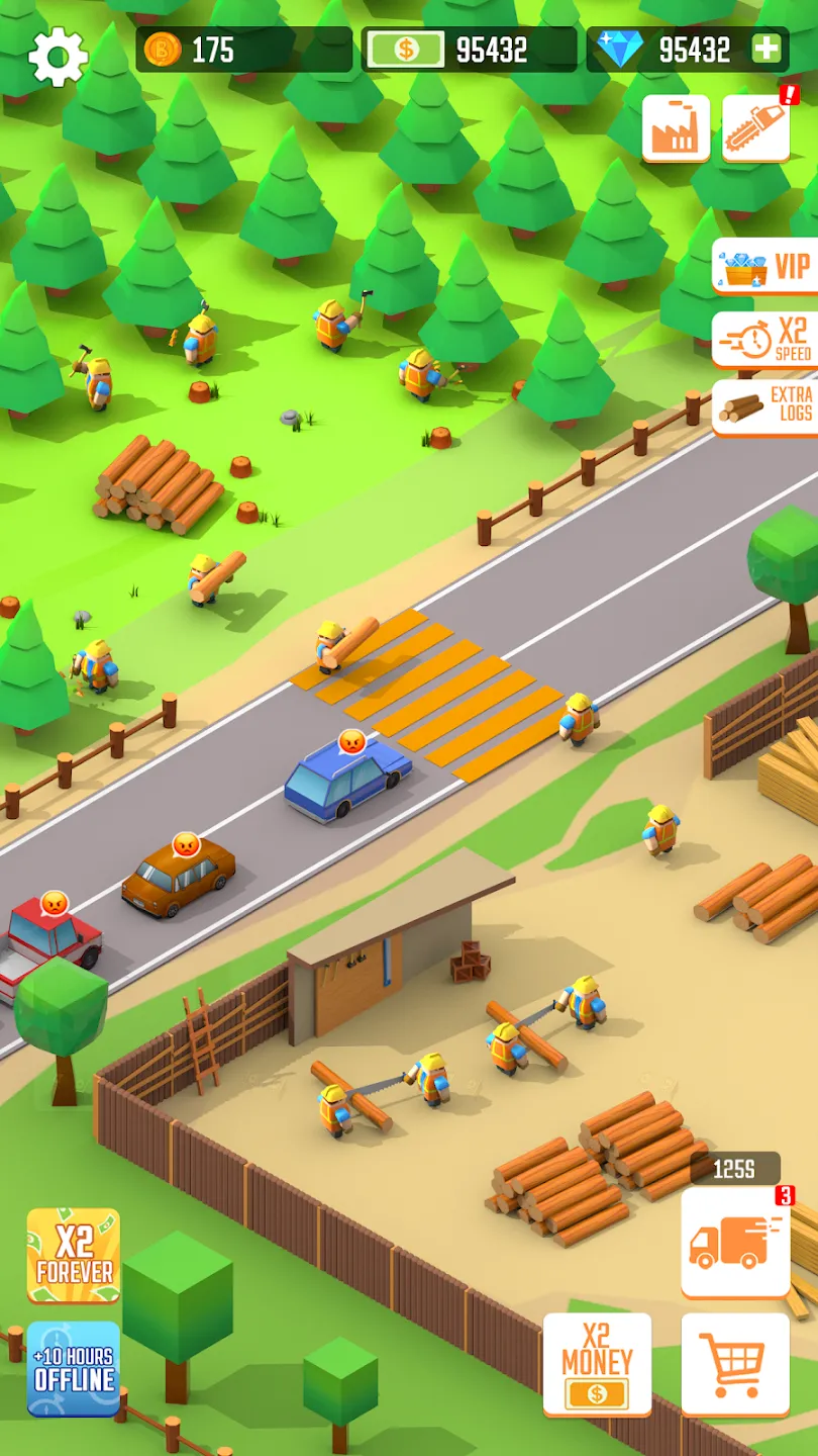 Idle Lumber Empire: Tycoon Inc vIdle Lumber Empire APK Мод (Меню, Много денег) Screenshot 4
