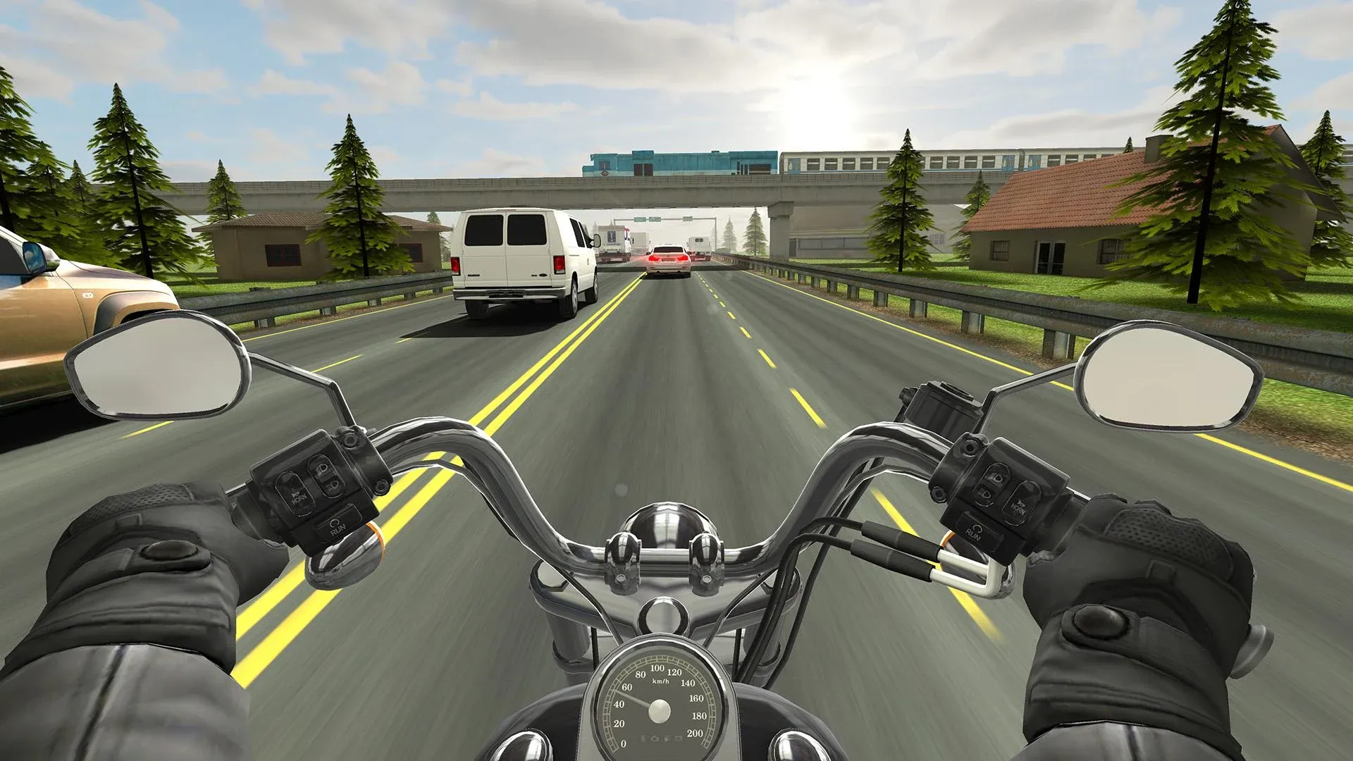Traffic Rider v2.11 APK Мод (Много денег) Screenshot 1