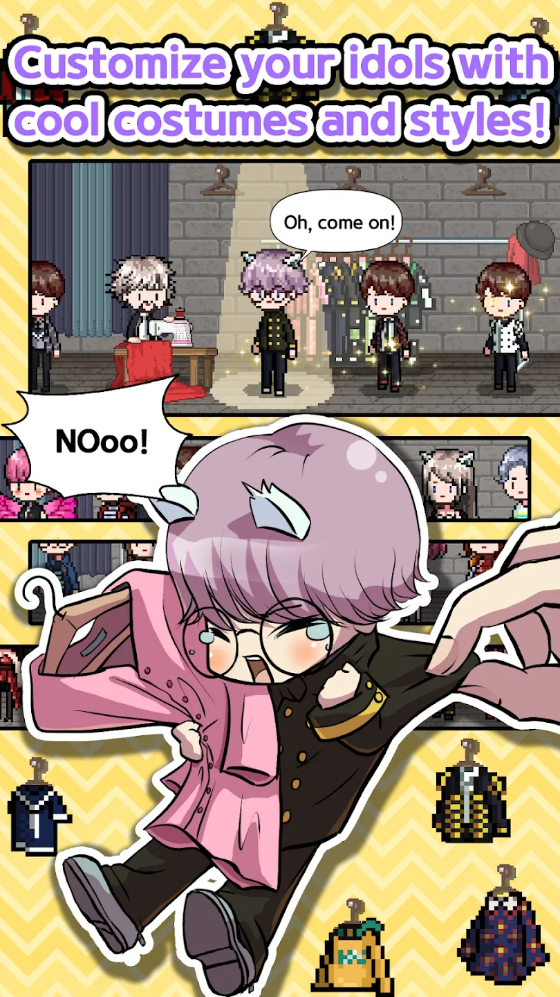K-POP Idol Producer v2.42 APK Мод (Меню, Много денег и билетов) Screenshot 3 K-POP Idol Producer v2.42 APK Мод (Меню, Много денег и билетов) Screenshot 3