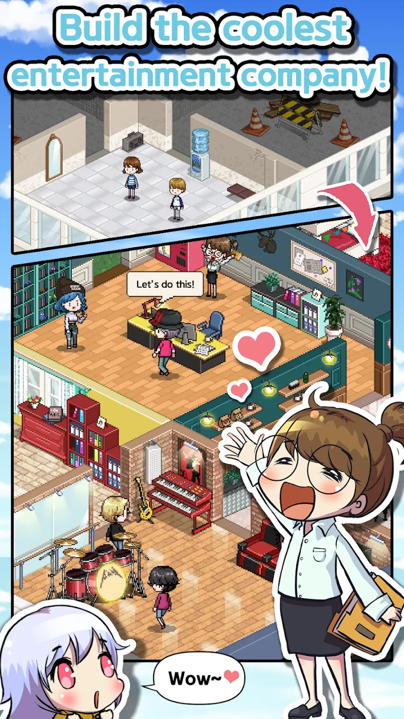 K-POP Idol Producer v2.42 APK Мод (Меню, Много денег и билетов) Screenshot 5