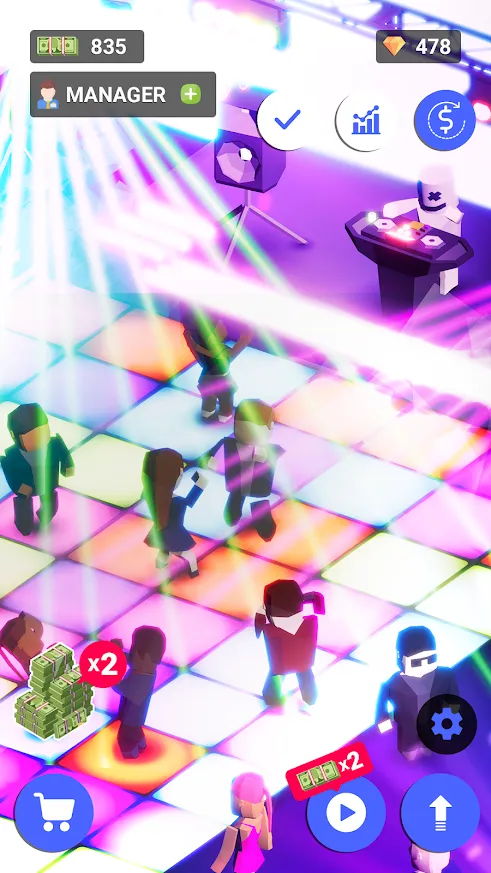 Nightclub Empire. Disco Tycoon [мод: меню] Screenshot 2