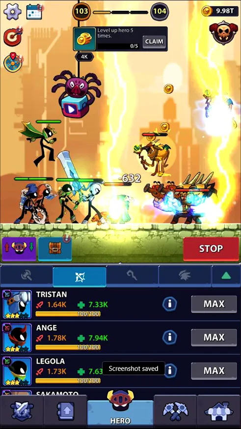 Stickman Heroes: Возраст монстров [мод: много денег] Screenshot 3