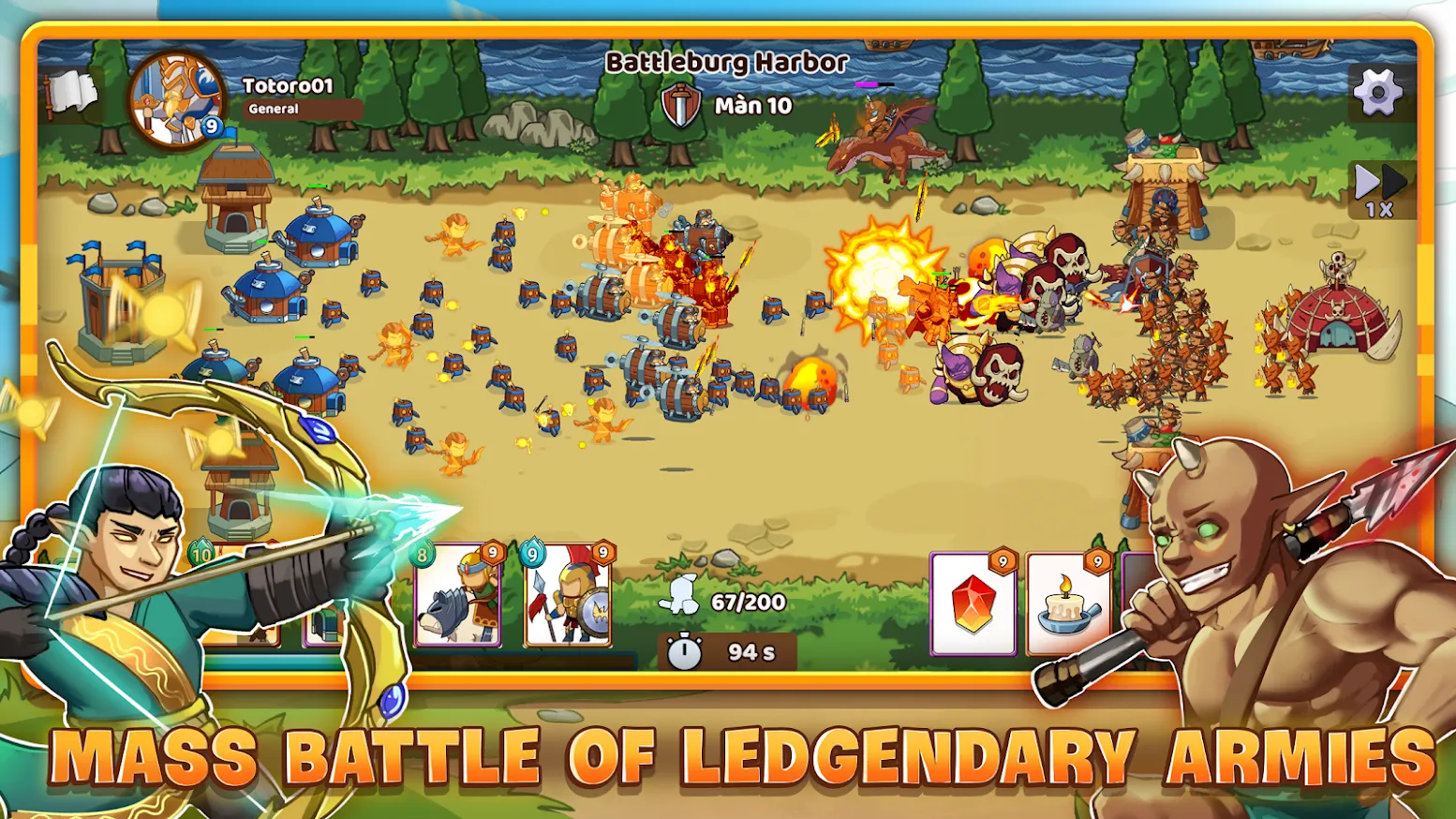Mega War – Clash of Legions [мод: меню] Screenshot 1