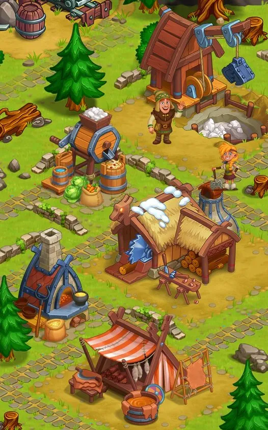 Ферма Викингов с Драконами [мод: много денег] Screenshot 4