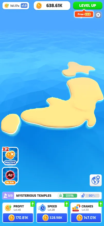 Idle Island Inc [мод: бесплатные покупки] Screenshot 4