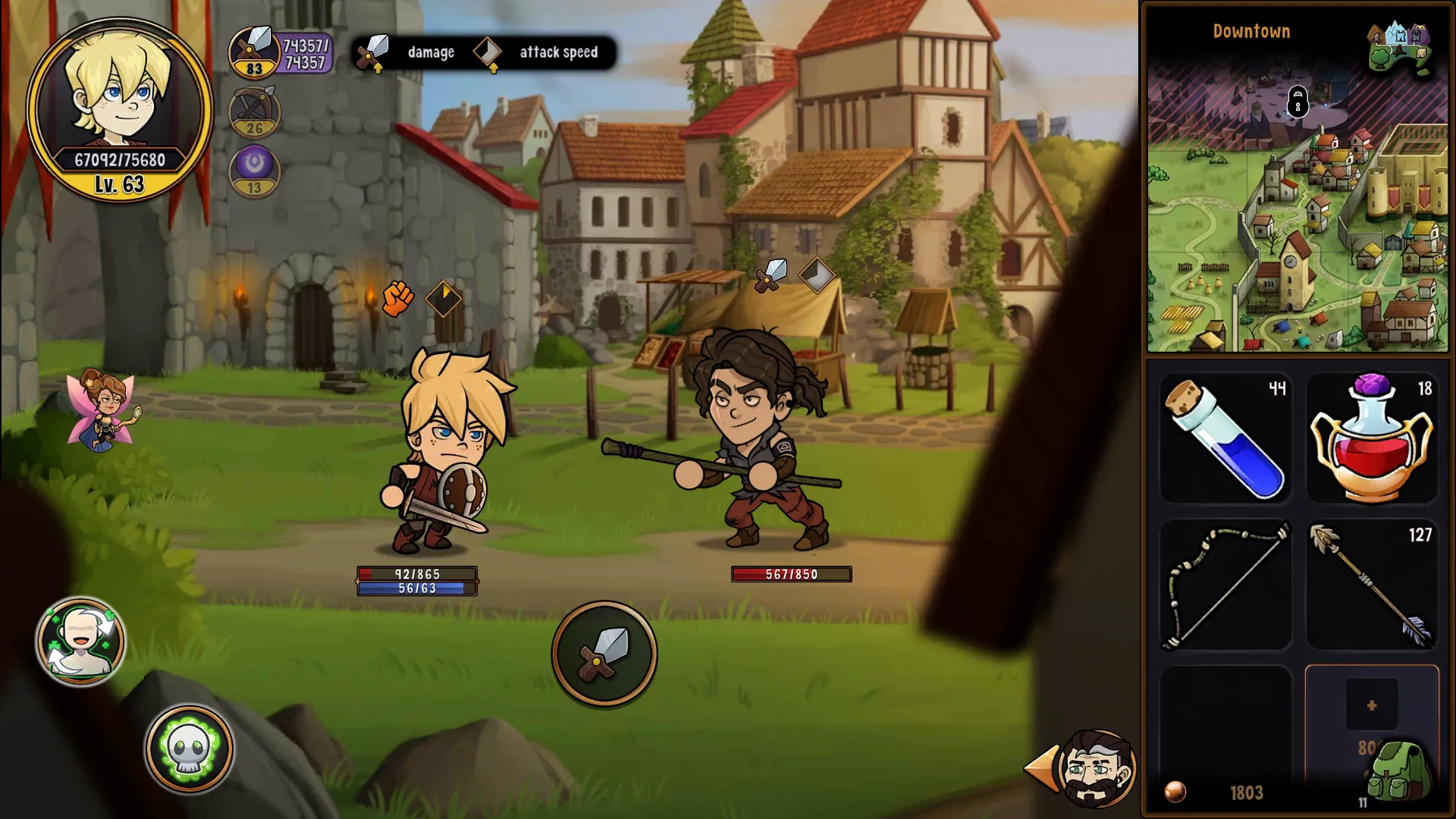 Hero Tale - Idle RPG v1.4.18 APK Мод (Меню, Много денег) Screenshot 4 Hero Tale - Idle RPG v1.4.18 APK Мод (Меню, Много денег) Screenshot 4
