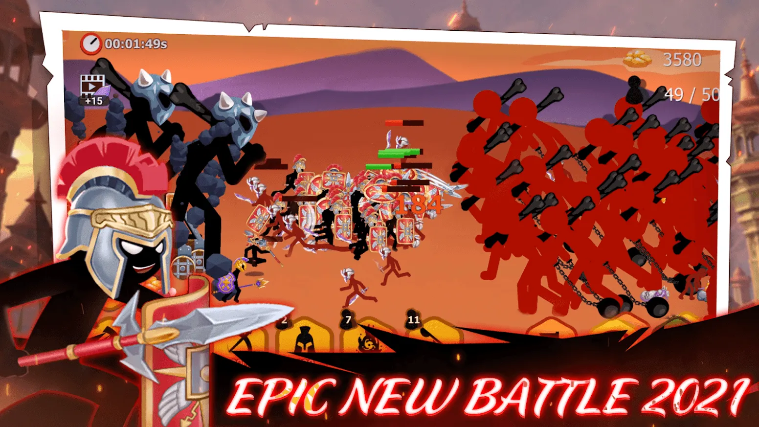 Stickman Battle 2: Empires War [мод: много денег] Screenshot 2