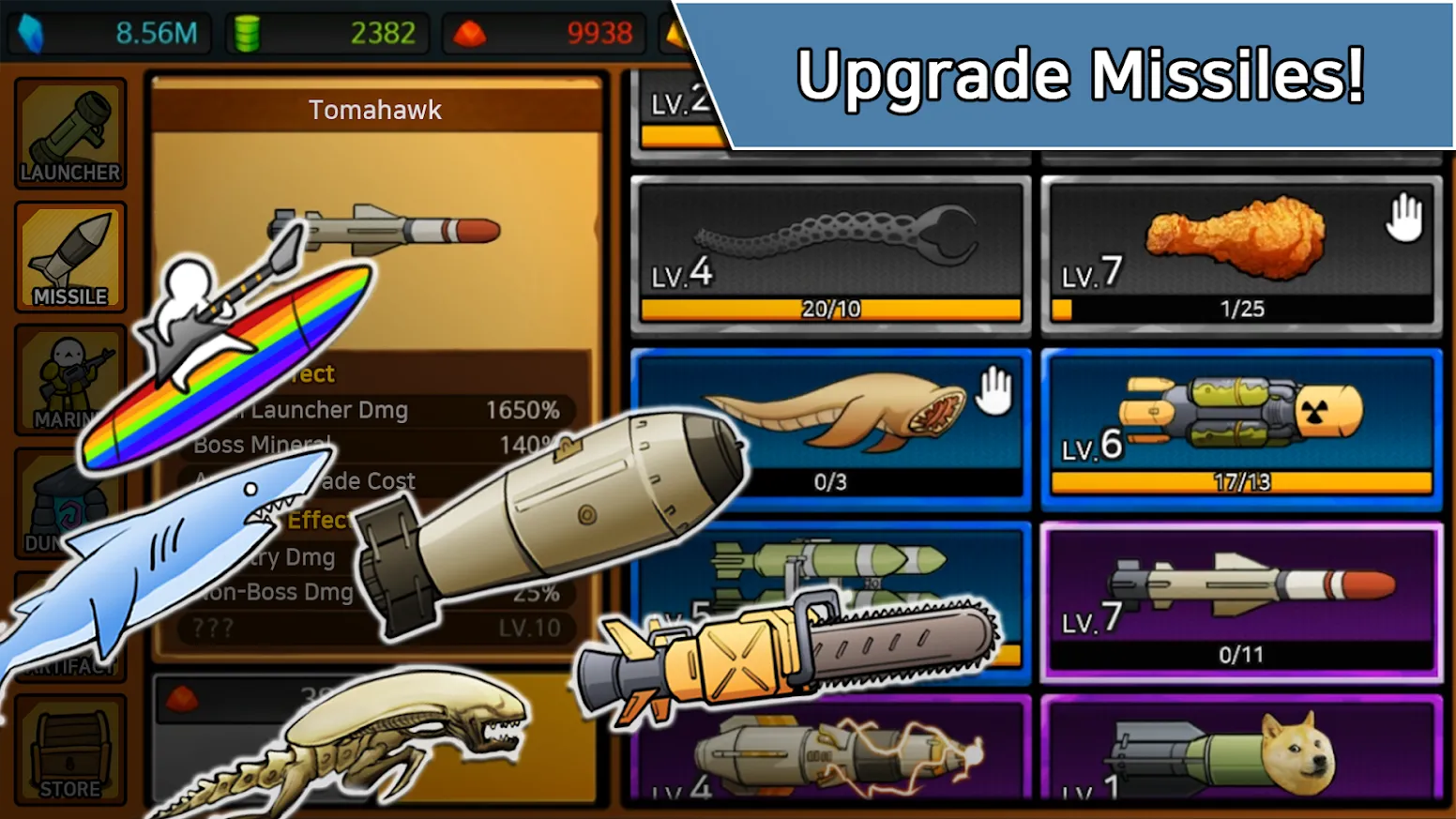 Missile Dude RPG : idle hero [мод: много денег] Screenshot 5