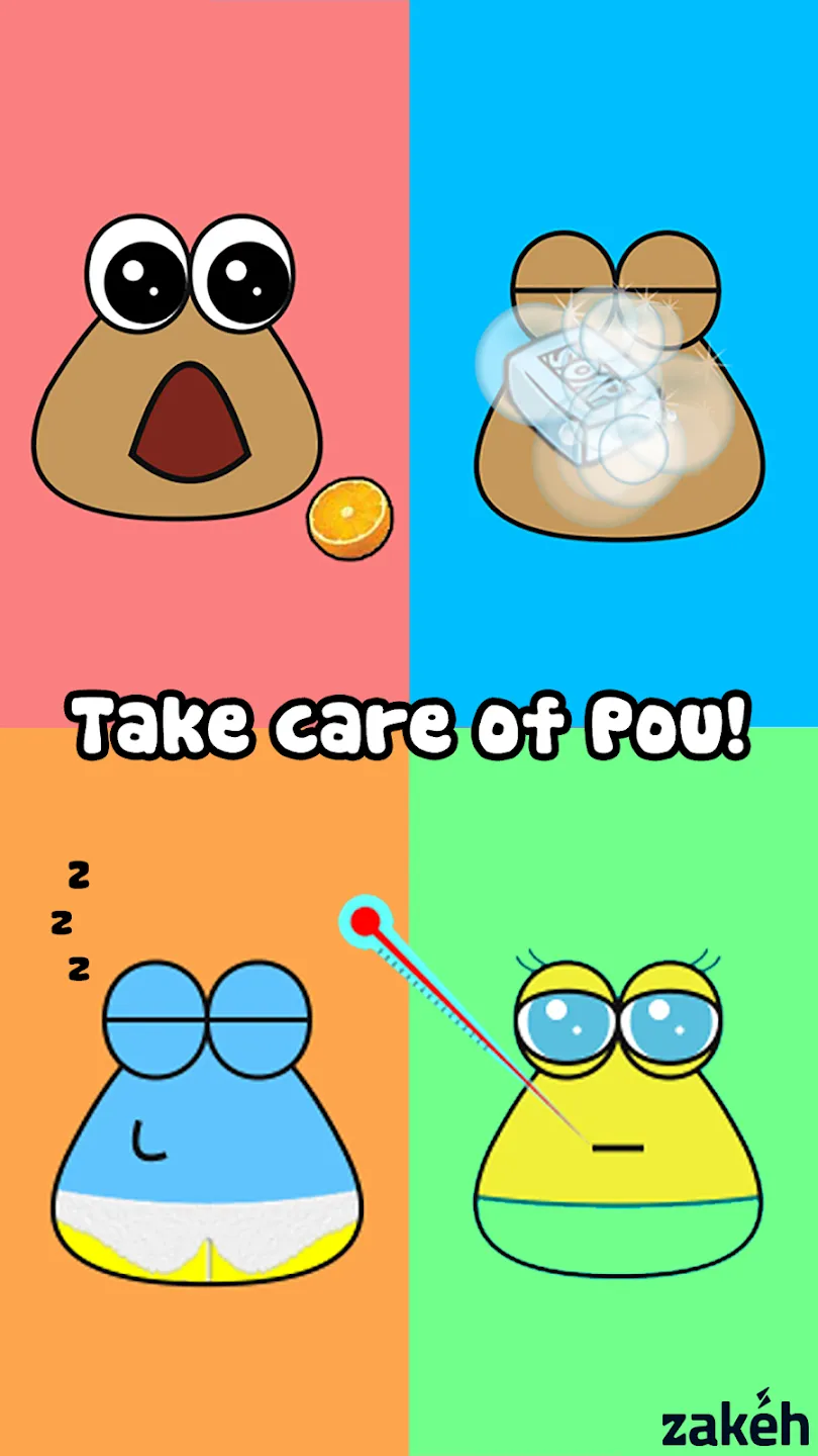 Pou v1.4.134 APK Мод (Много монет) Screenshot 1