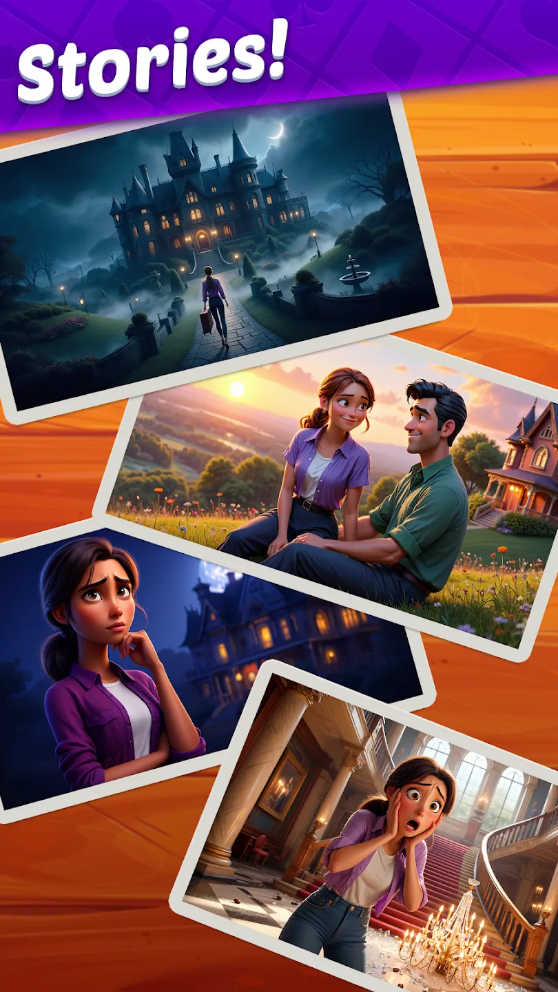 Роман в пасьянсах: Ava's Manor v54.0.0 APK Мод (Много звёзд) Screenshot 1