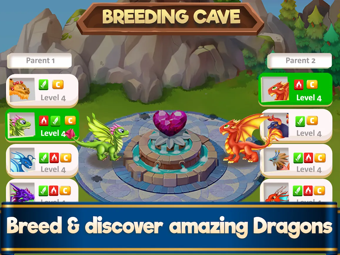 Dragon Paradise City: Breeding War Game [мод: много денег] Screenshot 5