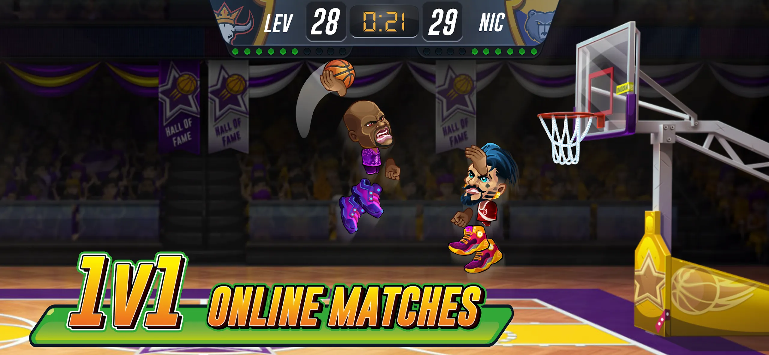 Basketball Arena v1.126.1 APK Мод (Меню, Мега Корзина, Заморозка противника) Screenshot 1 Basketball Arena v1.126.1 APK Мод (Меню, Мега Корзина, Заморозка противника) Screenshot 1