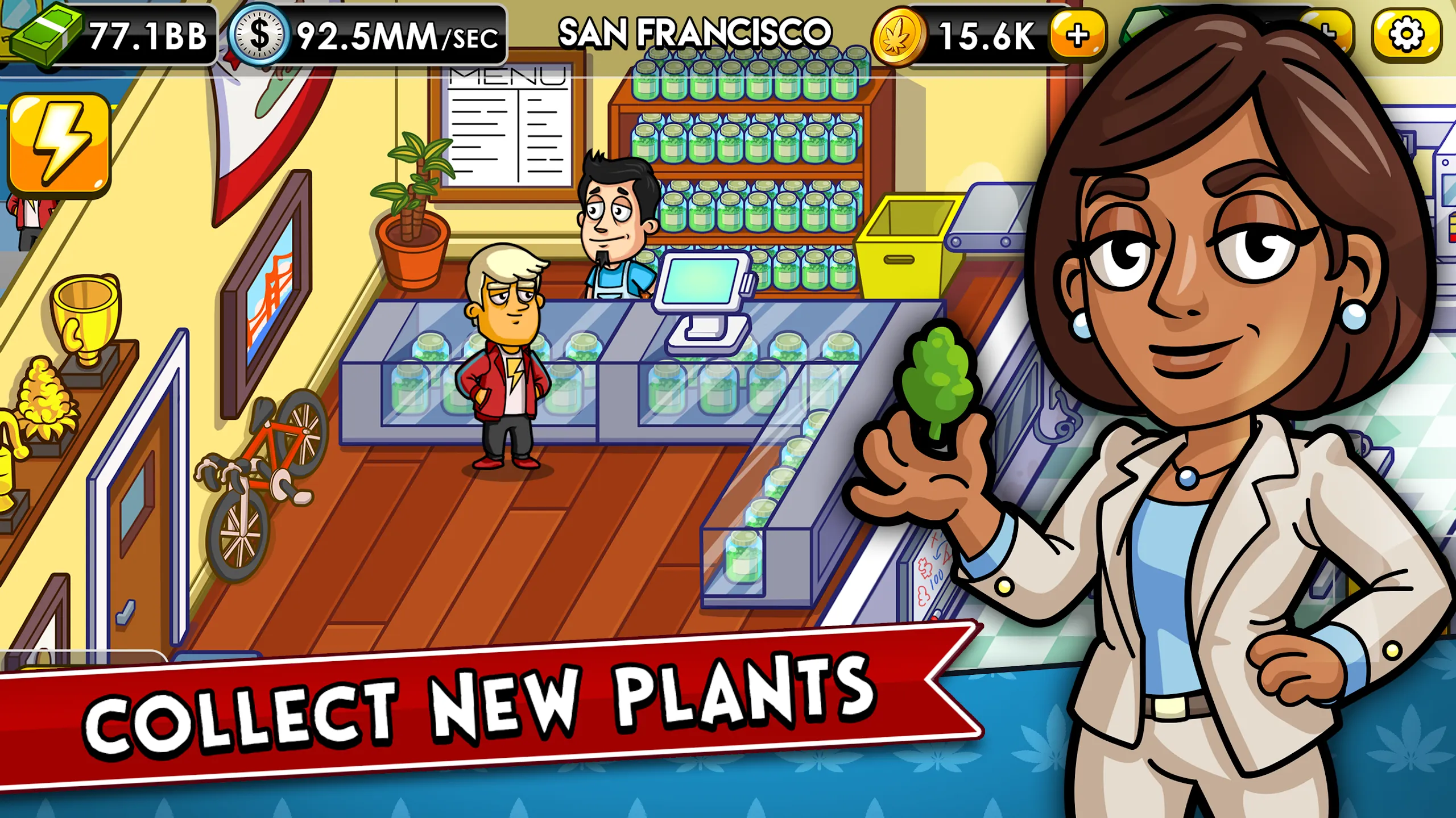 Weed Inc: Idle Tycoon v3.66.151 APK Мод (Меню, Всё бесконечно) Screenshot 1 Weed Inc: Idle Tycoon v3.66.151 APK Мод (Меню, Всё бесконечно) Screenshot 1