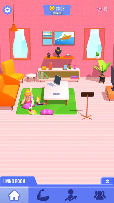 Idle Beauty Girl: Workout master [мод: много денег] Screenshot 1