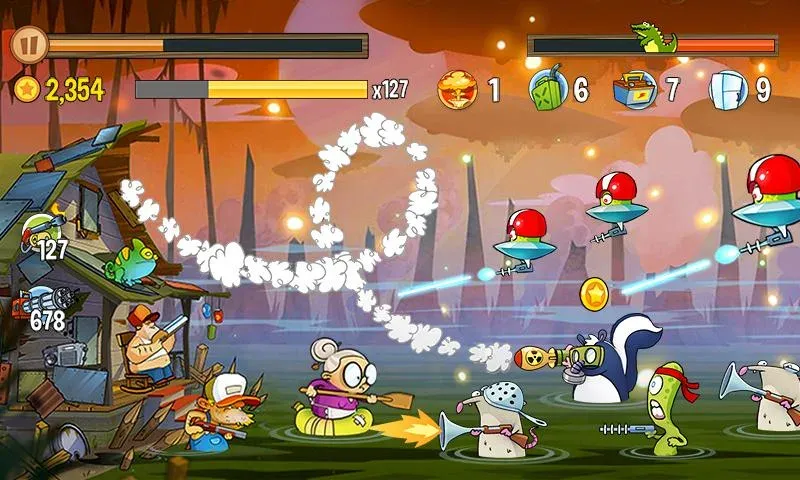 Swamp Attack v4.7.5.0 APK Мод (Много денег) Screenshot 3