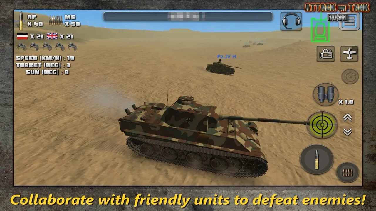 Атака на Танк : Мировая Война v5.0.1.1 APK Мод (Много денег) Screenshot 3