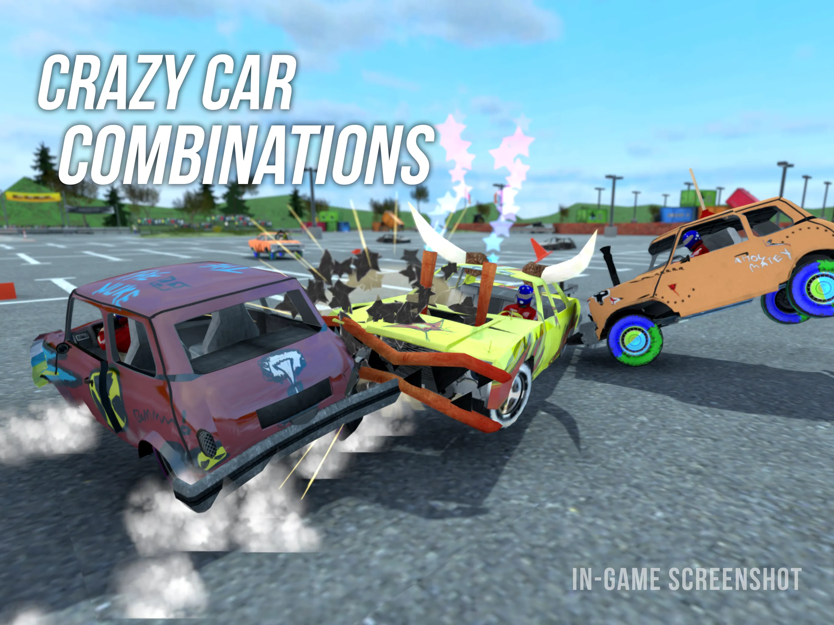 Demolition Derby Multiplayer [мод: много денег] Screenshot 1