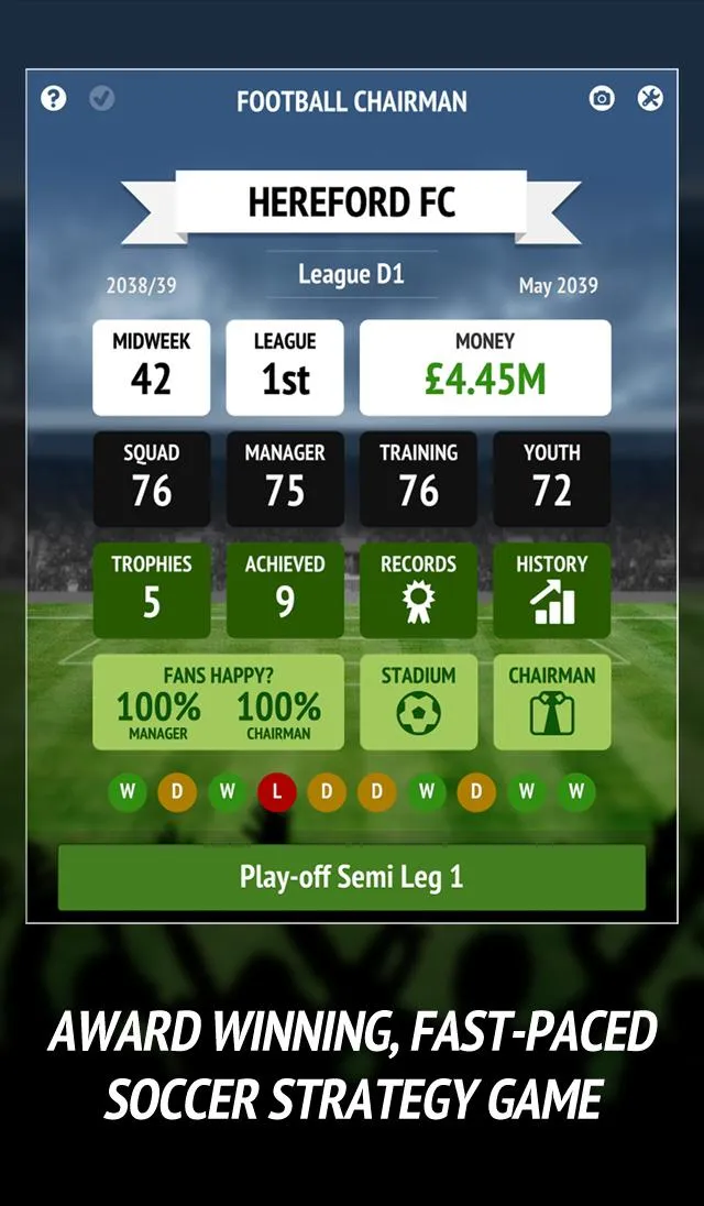 Football Chairman Pro [мод: много денег] Screenshot 1