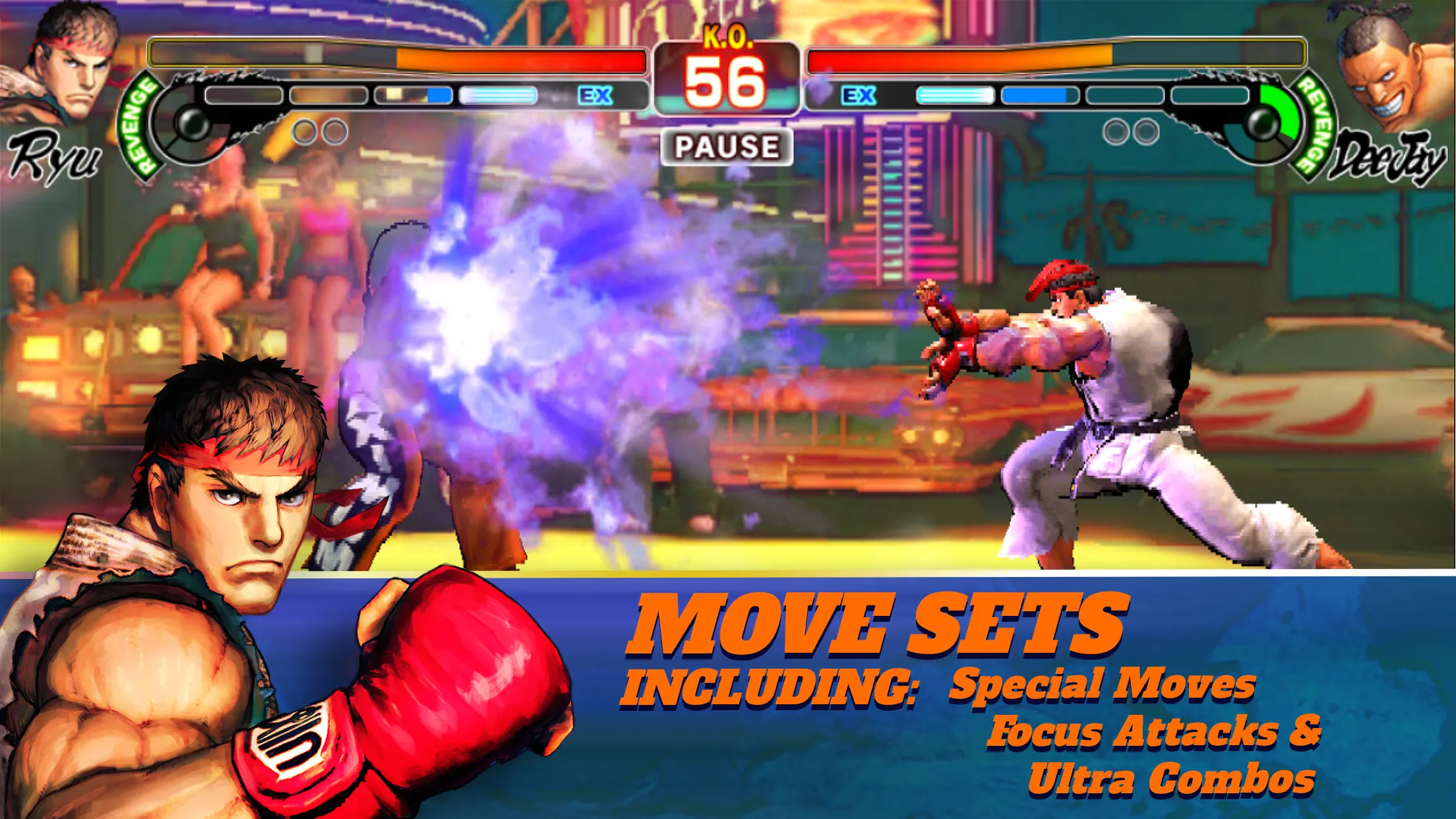 Street Fighter IV Champion Edition v1.08.02 APK Мод (Меню, Множитель атаки, Режим бога) Screenshot 2 Street Fighter IV Champion Edition v1.08.02 APK Мод (Меню, Множитель атаки, Режим бога) Screenshot 2