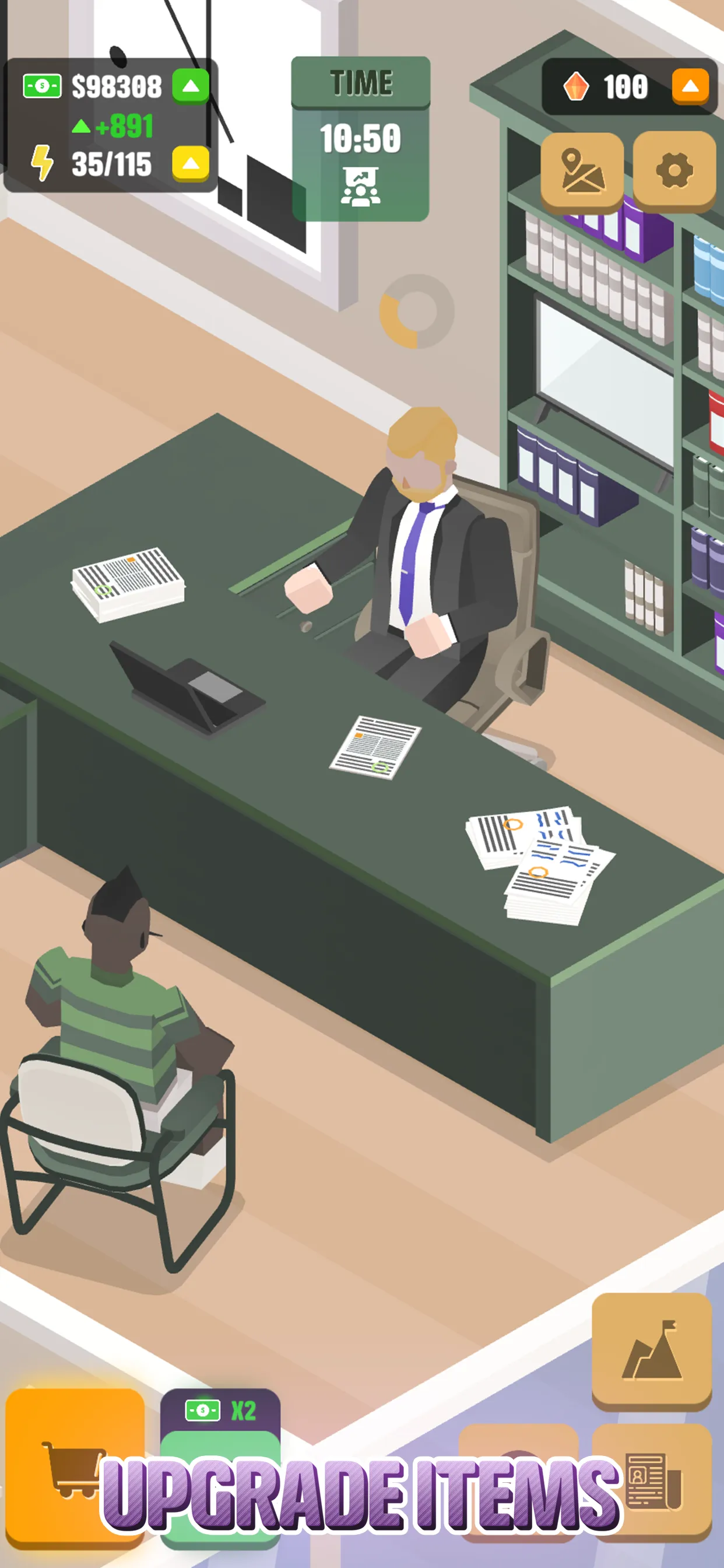 Idle Law Firm: бизнес-игра [мод: бесплатные покупки] Screenshot 1