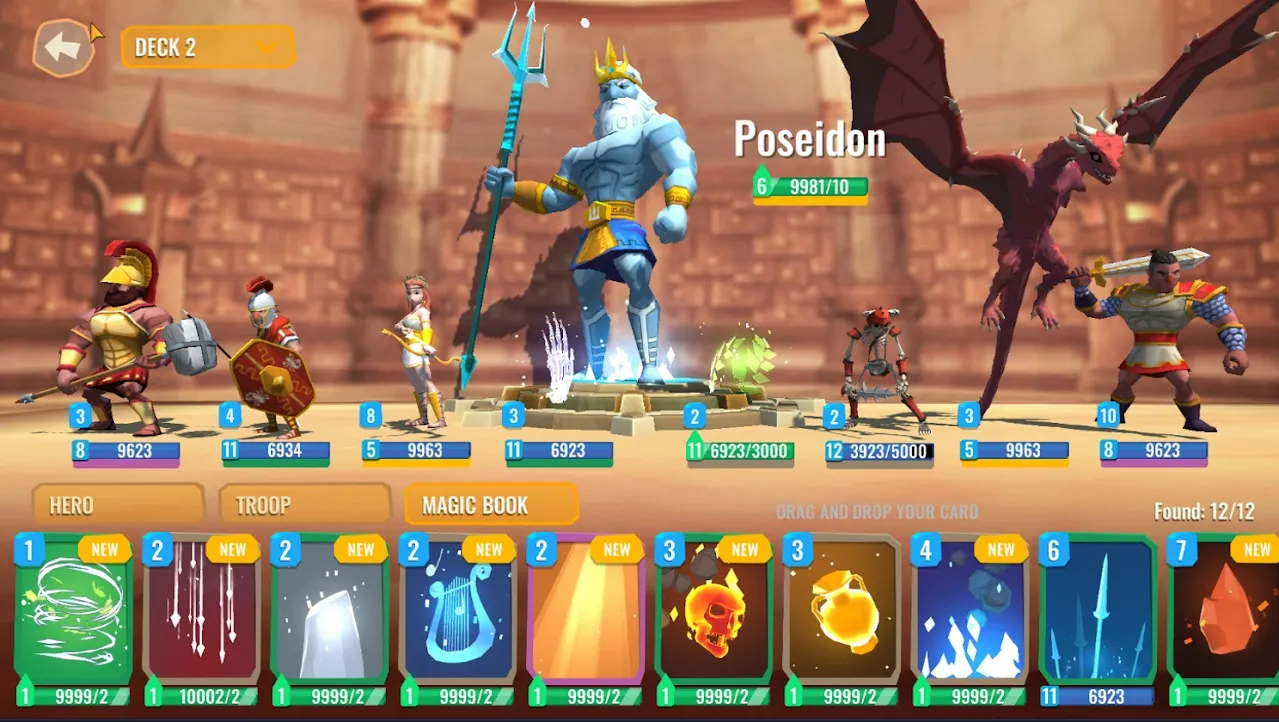 Trojan War: Castle Clash Cards [мод: много денег] Screenshot 3