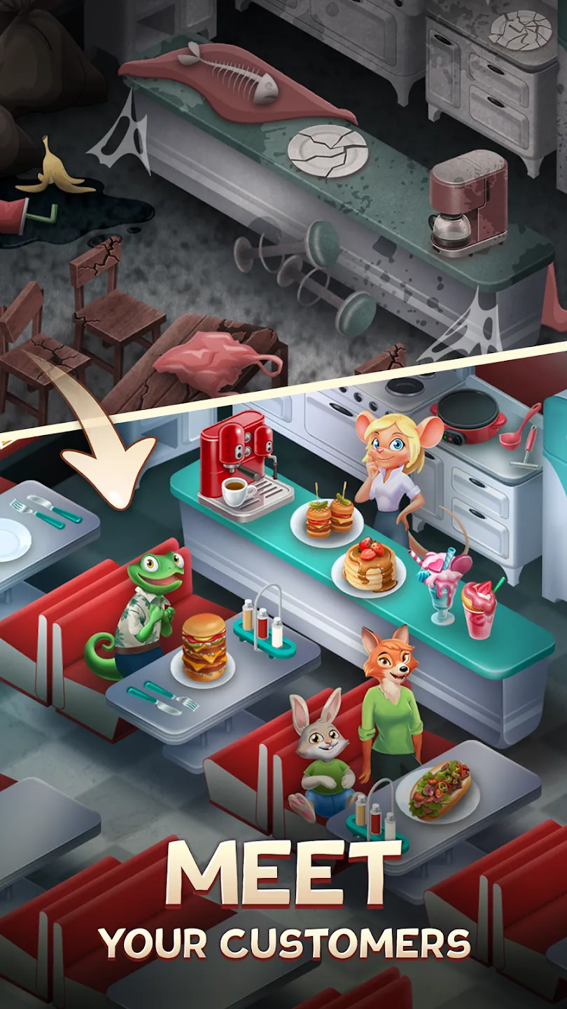 Merge Inn v8.1 APK Мод (Много денег) Screenshot 3